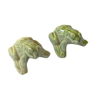 Vintage Wade Whimsie Red Rose Tea Frog Figurines